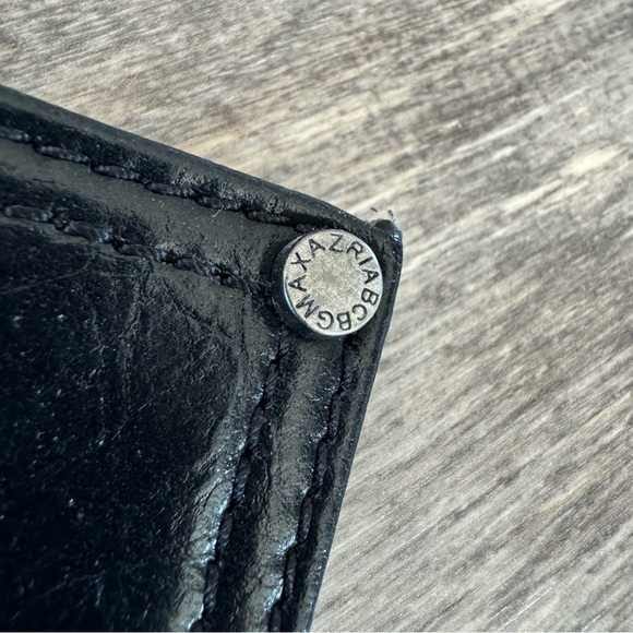 BCBGMAXAZRIA Black Tri-Fold Faux Leather Clutch/Pouch - Y2K Style - Picture 12 of 13